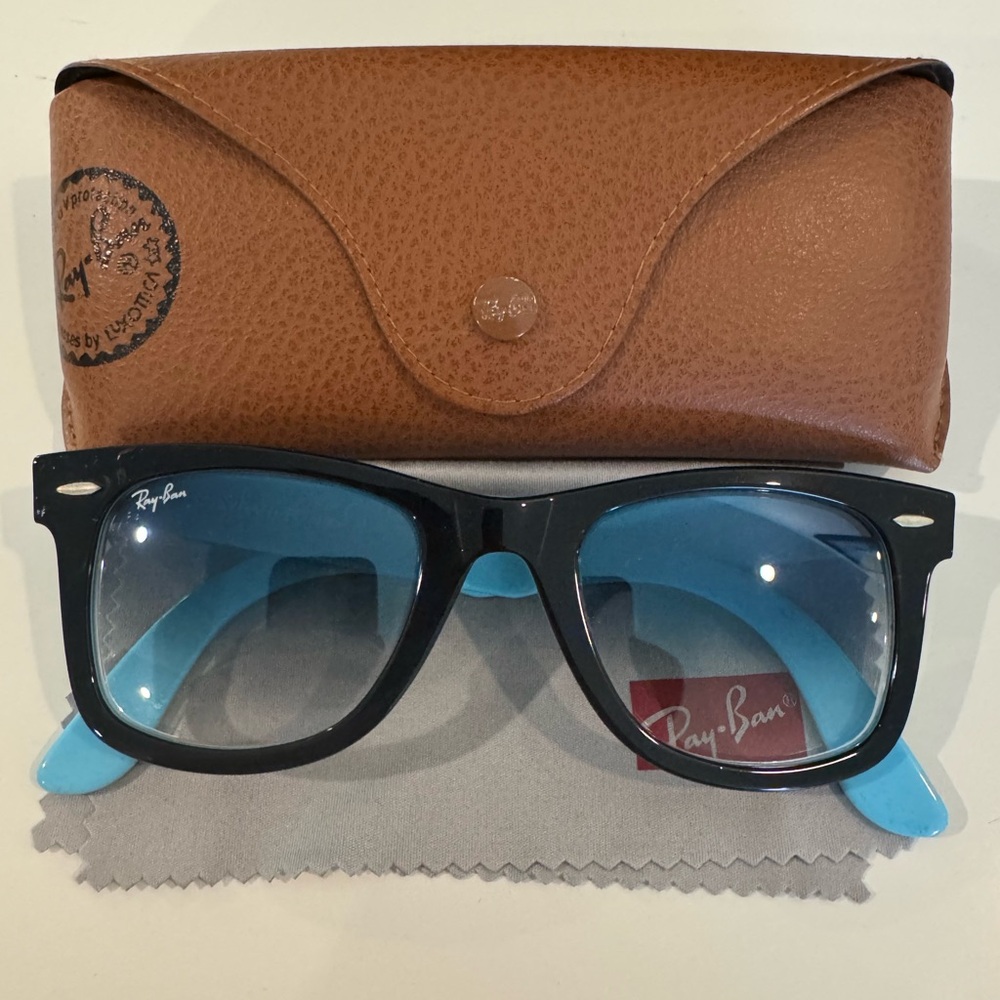 Ray-Ban Black Frame with Blue Lens Sunglasses